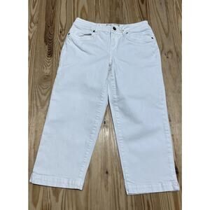 Sonoma Life & Style Women's Straight Leg Denim Capri Jeans white Size 4